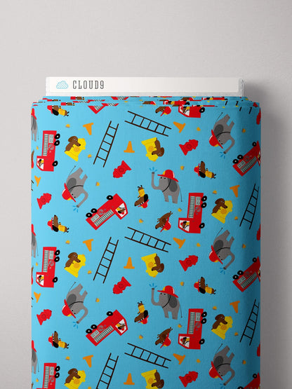 Fire Friends - Fire! Fire! Fire! - Loo McNulty - Cloud 9 Fabrics - Poplin - Simplifi Fabric