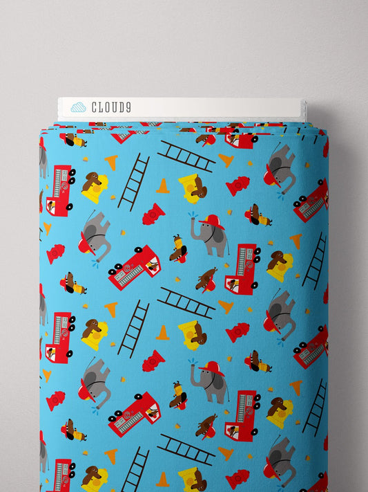 Fire Friends - Fire! Fire! Fire! - Loo McNulty - Cloud 9 Fabrics - Poplin - Simplifi Fabric