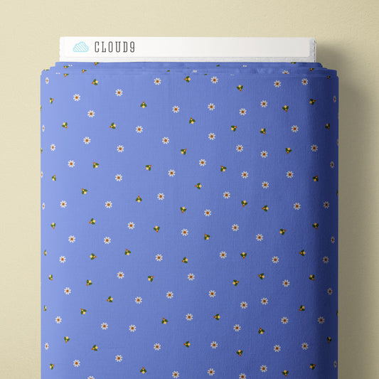 Firefly Twilight - Blue - Firefly Moon - Leah Duncan - Cloud 9 Fabrics - Poplin - Simplifi Fabric