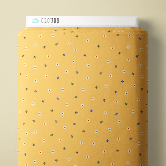 Firefly Twilight - Yellow - Firefly Moon - Leah Duncan - Cloud 9 Fabrics - Poplin - Simplifi Fabric