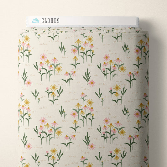 Floral Field - Naturally Wild - Ann Gardner - Cloud 9 Fabrics - Poplin - Simplifi Fabric