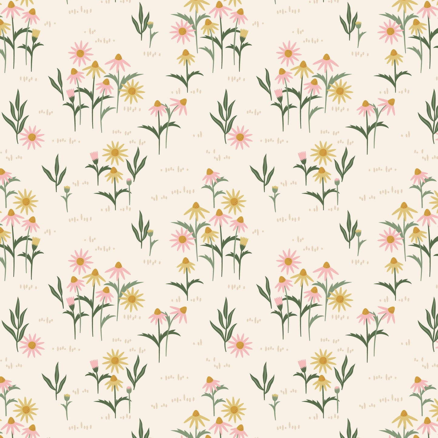 Floral Field - Naturally Wild - Ann Gardner - Cloud 9 Fabrics - Poplin - Simplifi Fabric