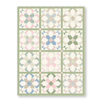 Flowering Lace - Blue - Summer Garden - House Of Haricot - Cloud 9 Fabrics - Poplin - Simplifi Fabric