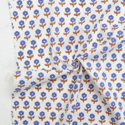 Flowerling - Violet - Indian Block Prints Cottage - Fableism Supply Co. - Simplifi Fabric