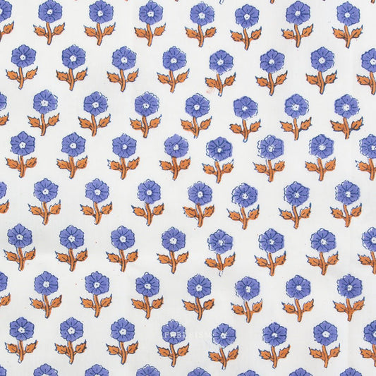Flowerling - Violet - Indian Block Prints Cottage - Fableism Supply Co. - Simplifi Fabric