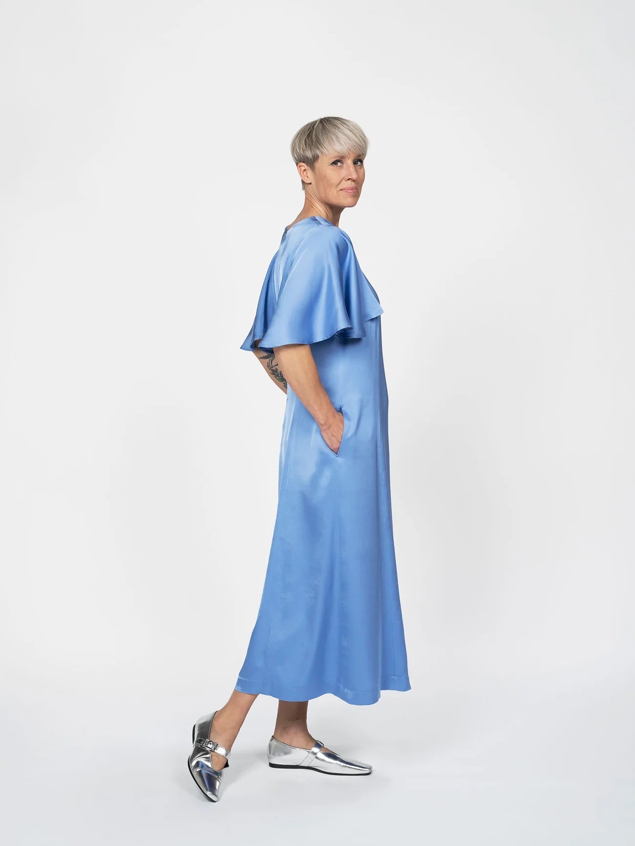 Flutter Sleeve Dress Pattern - The Assembly Line - Simplifi Fabric