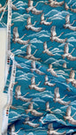 Flying Cranes - Baltic Woodland - Maria Galybina - Cloud 9 Fabrics - Poplin - Simplifi Fabric