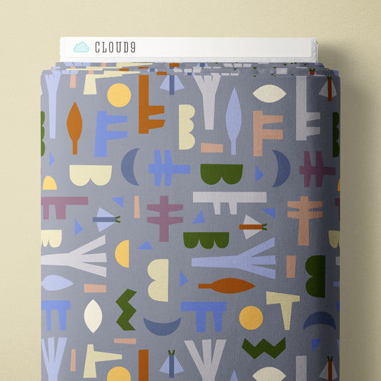 Forest Shadows - Stone - Firefly Moon - Leah Duncan - Cloud 9 Fabrics - Poplin - Simplifi Fabric