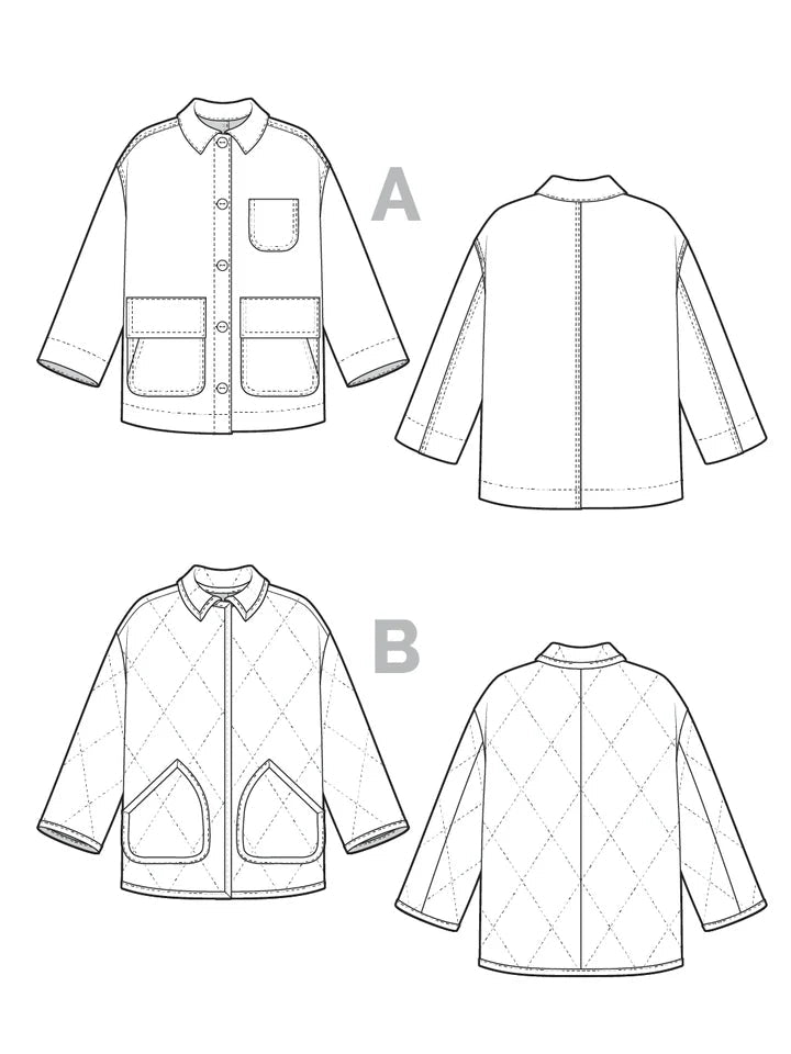 Fowler Barn Coat + Quilted Jacket Pattern - Closet Core Patterns - Simplifi Fabric