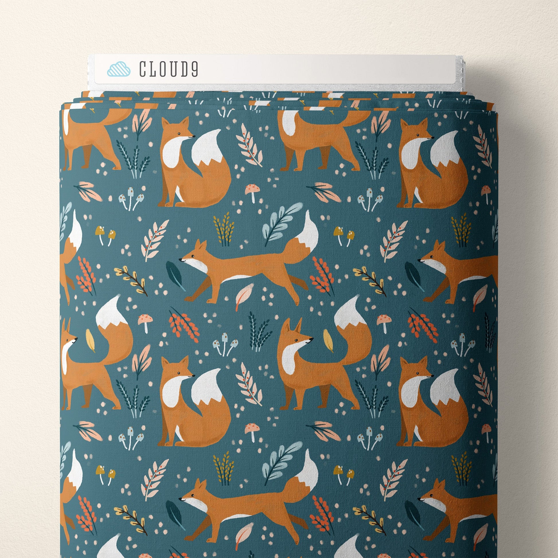 Fox Lair - Woodland Creatures - Dominika Godette - Cloud 9 Fabrics - Poplin - Simplifi Fabric