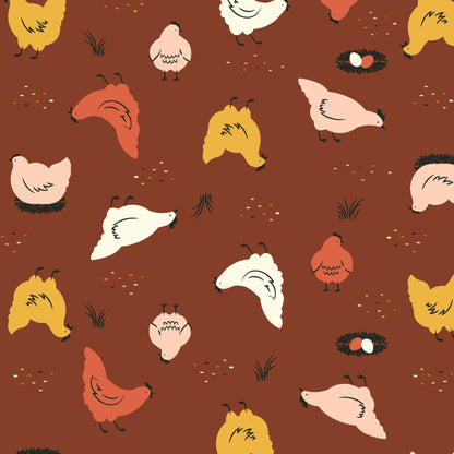 Free Range Hens - Homestead Haven - Shelby Warwood - Cloud 9 Fabrics - Poplin - Simplifi Fabric