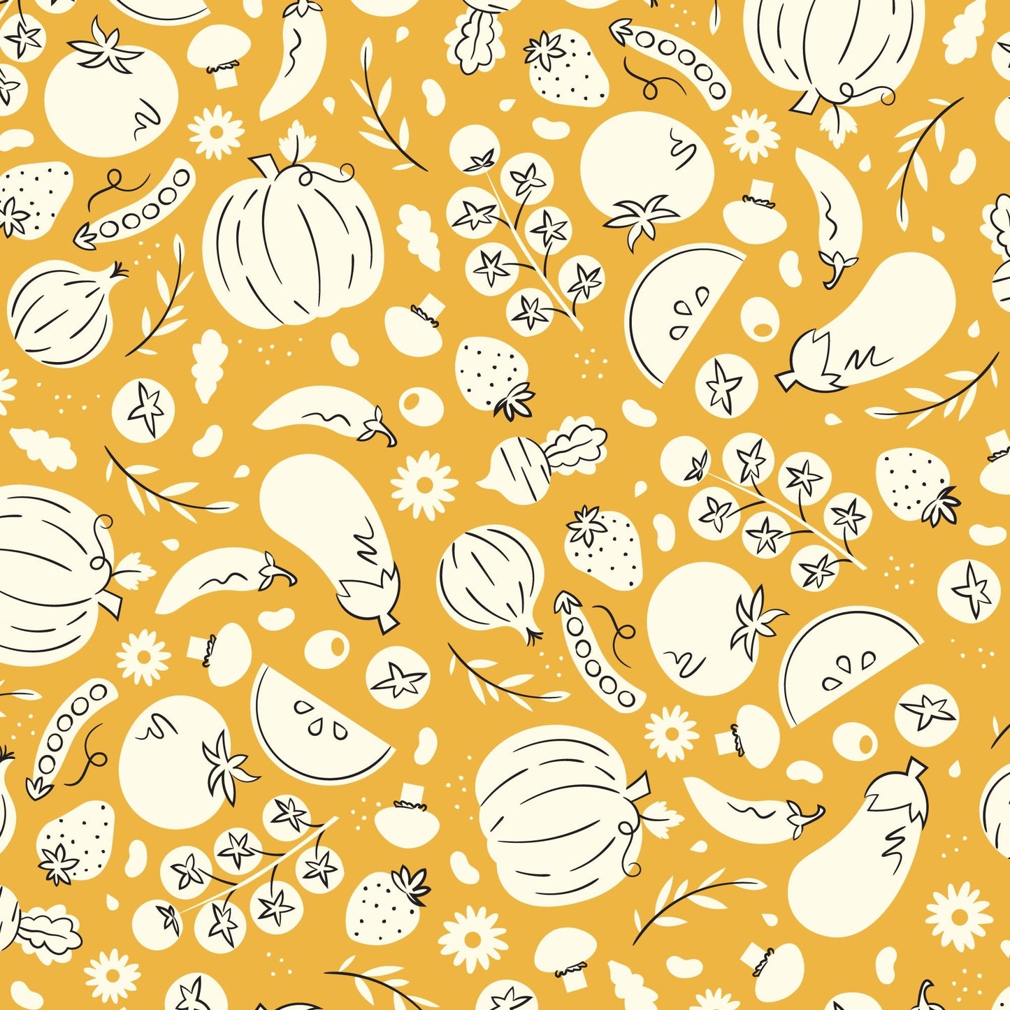 Freshly Picked - Yellow - Homestead Haven - Shelby Warwood - Cloud 9 Fabrics - Poplin - Simplifi Fabric