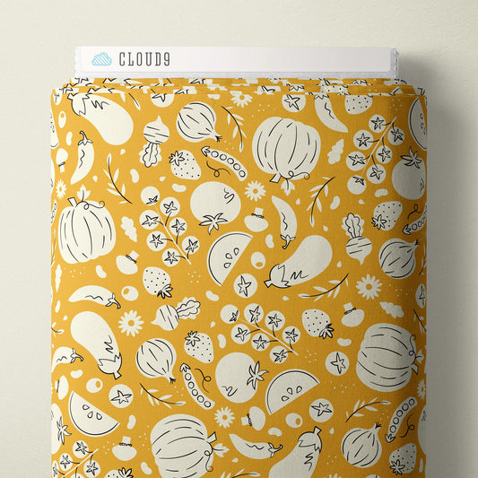 Freshly Picked - Yellow - Homestead Haven - Shelby Warwood - Cloud 9 Fabrics - Poplin - Simplifi Fabric