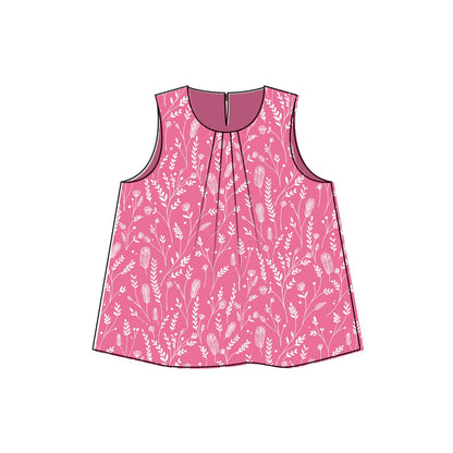 Frida Dress & Swing Top - Kids Paper Sewing Pattern - Two Stitches Patterns - Simplifi Fabric