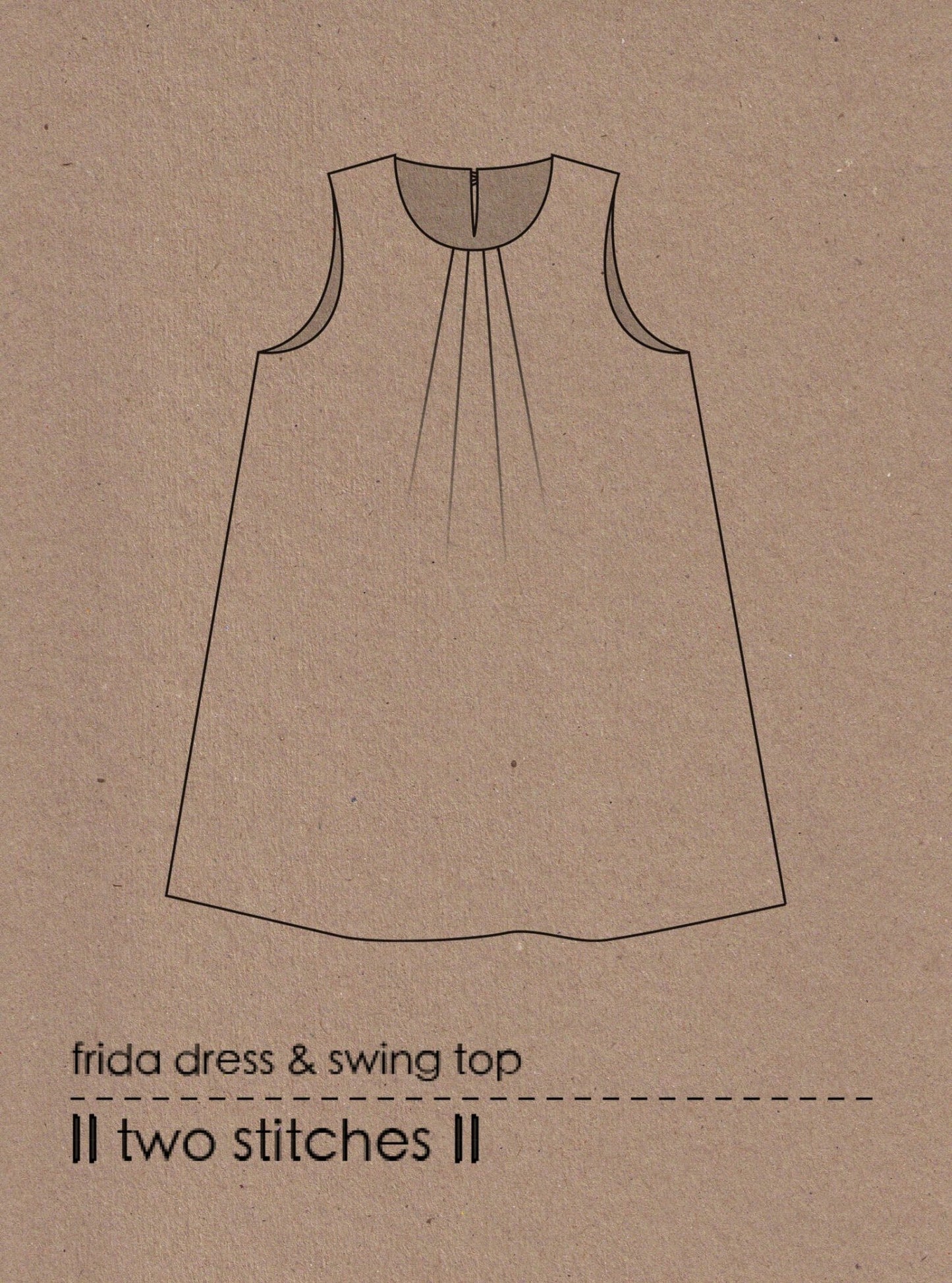 Frida Dress & Swing Top - Kids Paper Sewing Pattern - Two Stitches Patterns - Simplifi Fabric