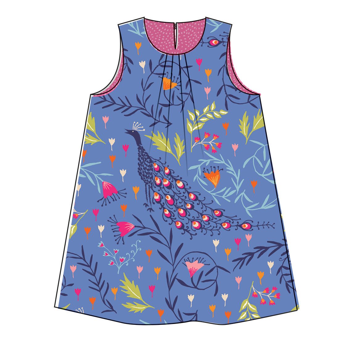 Frida Dress & Swing Top - Kids Paper Sewing Pattern - Two Stitches Patterns - Simplifi Fabric