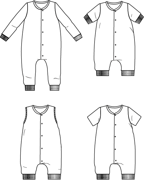 Gaby PJ Jumpsuit Sewing Pattern - Kids 3/12Y - Ikatee - Simplifi Fabric