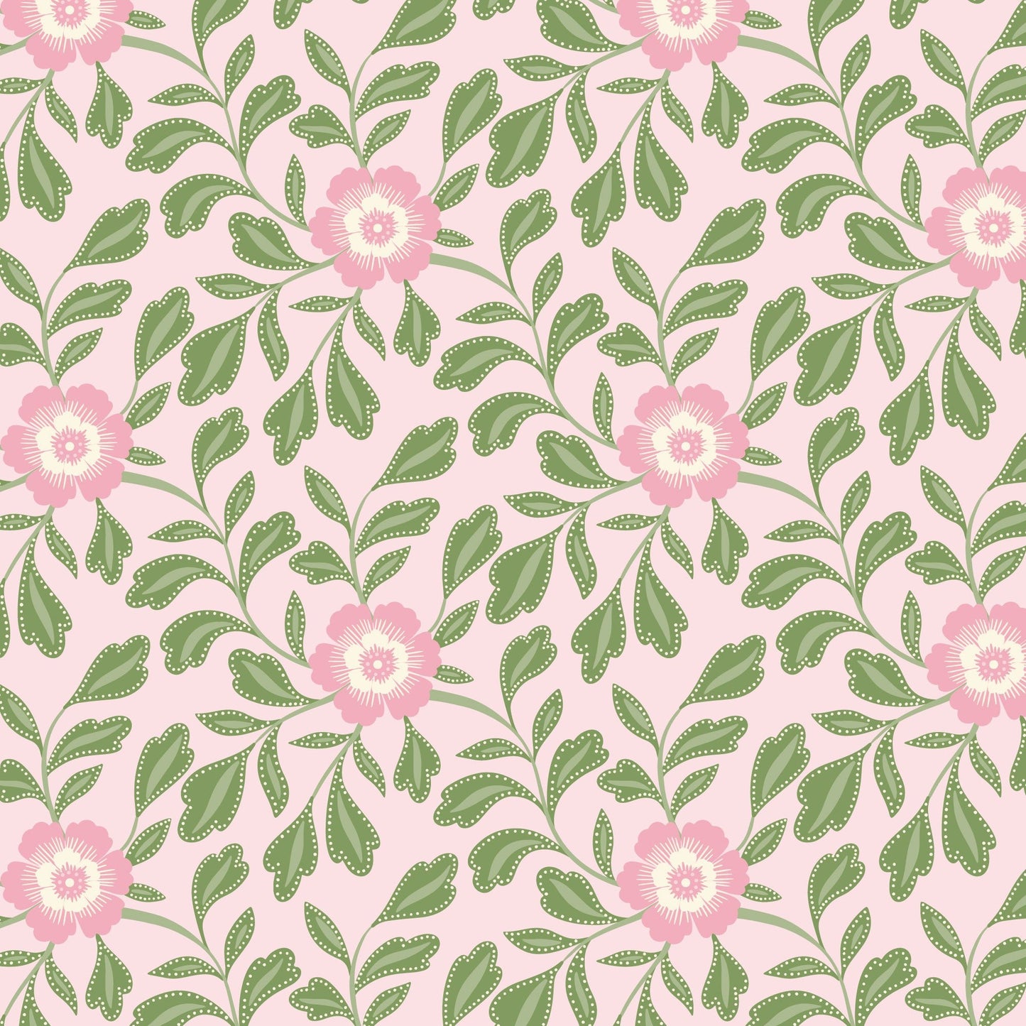 Garden Whispers - Pink - Summer Garden - House Of Haricot - Cloud 9 Fabrics - Poplin - Simplifi Fabric
