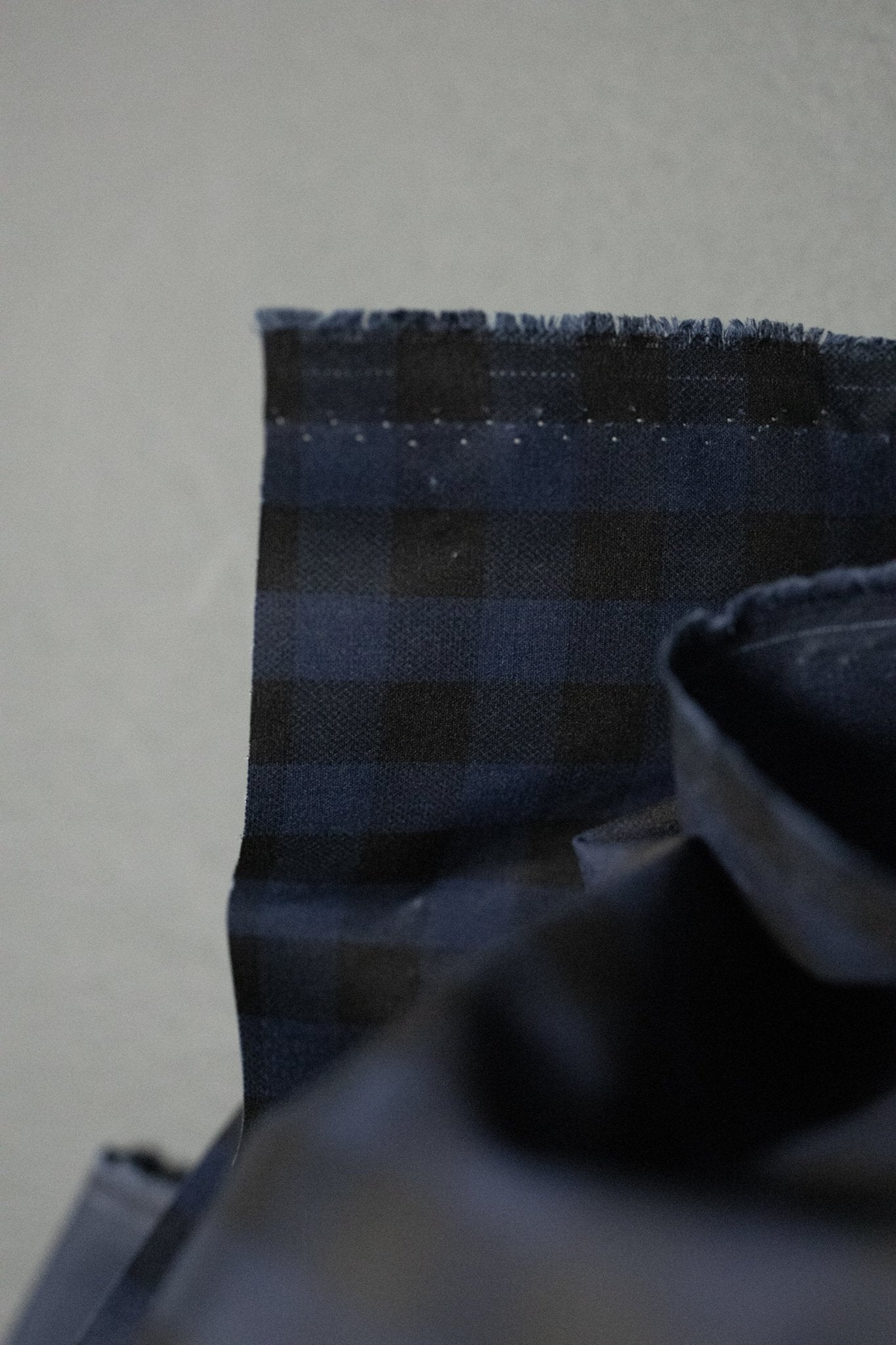 Gingham British Organic Cotton Traditional Oilskin - Deep Ocean - Merchant & Mills - Simplifi Fabric