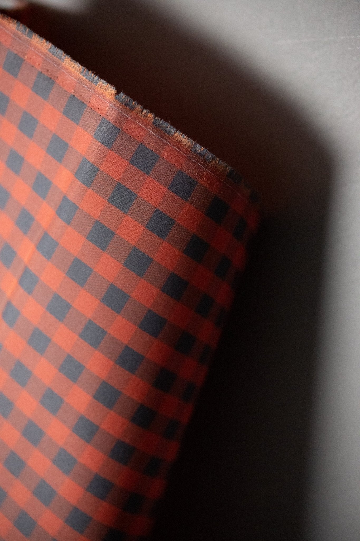 Gingham British Organic Cotton Traditional Oilskin - Founding Red - Merchant & Mills - Simplifi Fabric