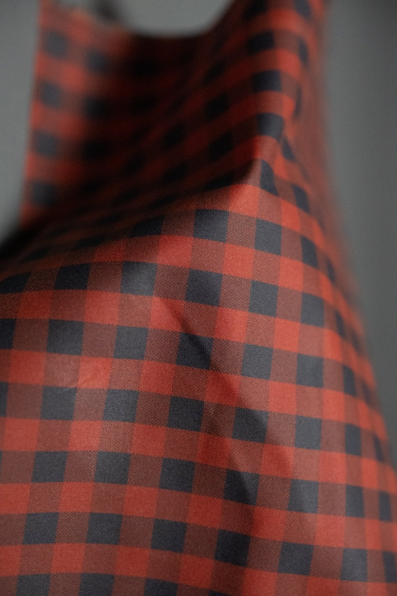 Gingham British Organic Cotton Traditional Oilskin - Founding Red - Merchant & Mills - Simplifi Fabric