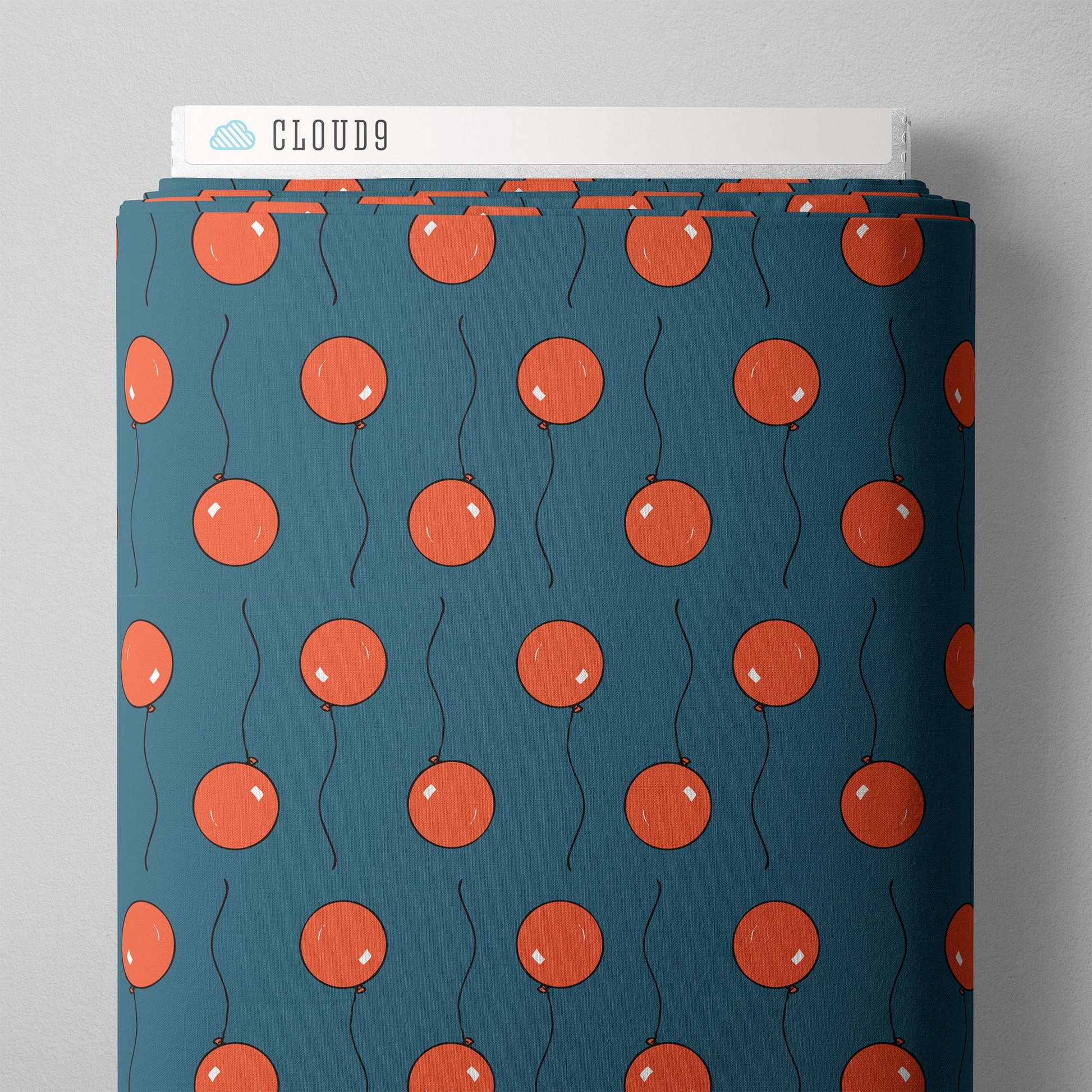 GNM Balloon - Teal - Goodnight Moon - Margaret Wise Brown - Cloud 9 Fabrics - Poplin - Simplifi Fabric