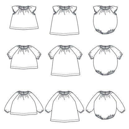 HANOÏ - Blouse, Dress or Romber Paper Sewing Pattern - Baby 1M/4Y - Ikatee - Simplifi Fabric