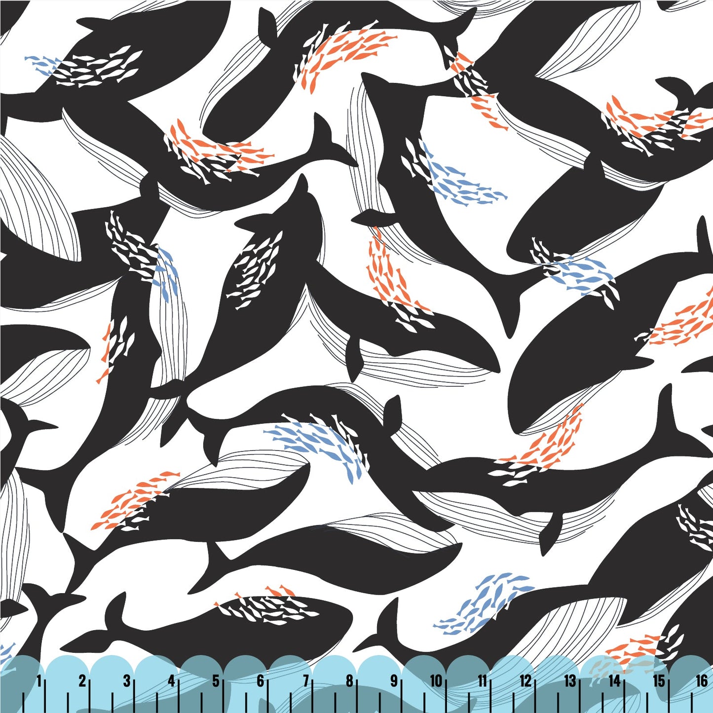 Happy Whales - Coexisting - Ophelia Pang - Cloud 9 Fabrics - Modal Rayon - Simplifi Fabric