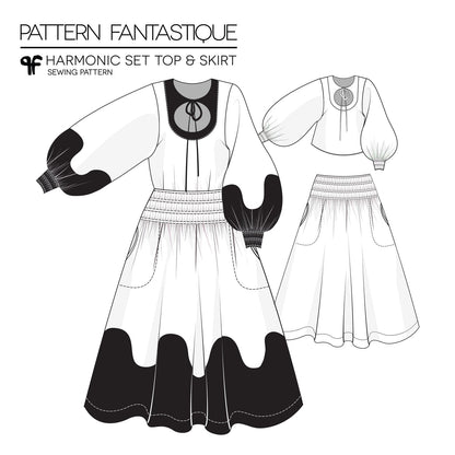 Harmonic Top & Skirt Set - Sewing Pattern - Pattern Fantastique - Simplifi Fabric