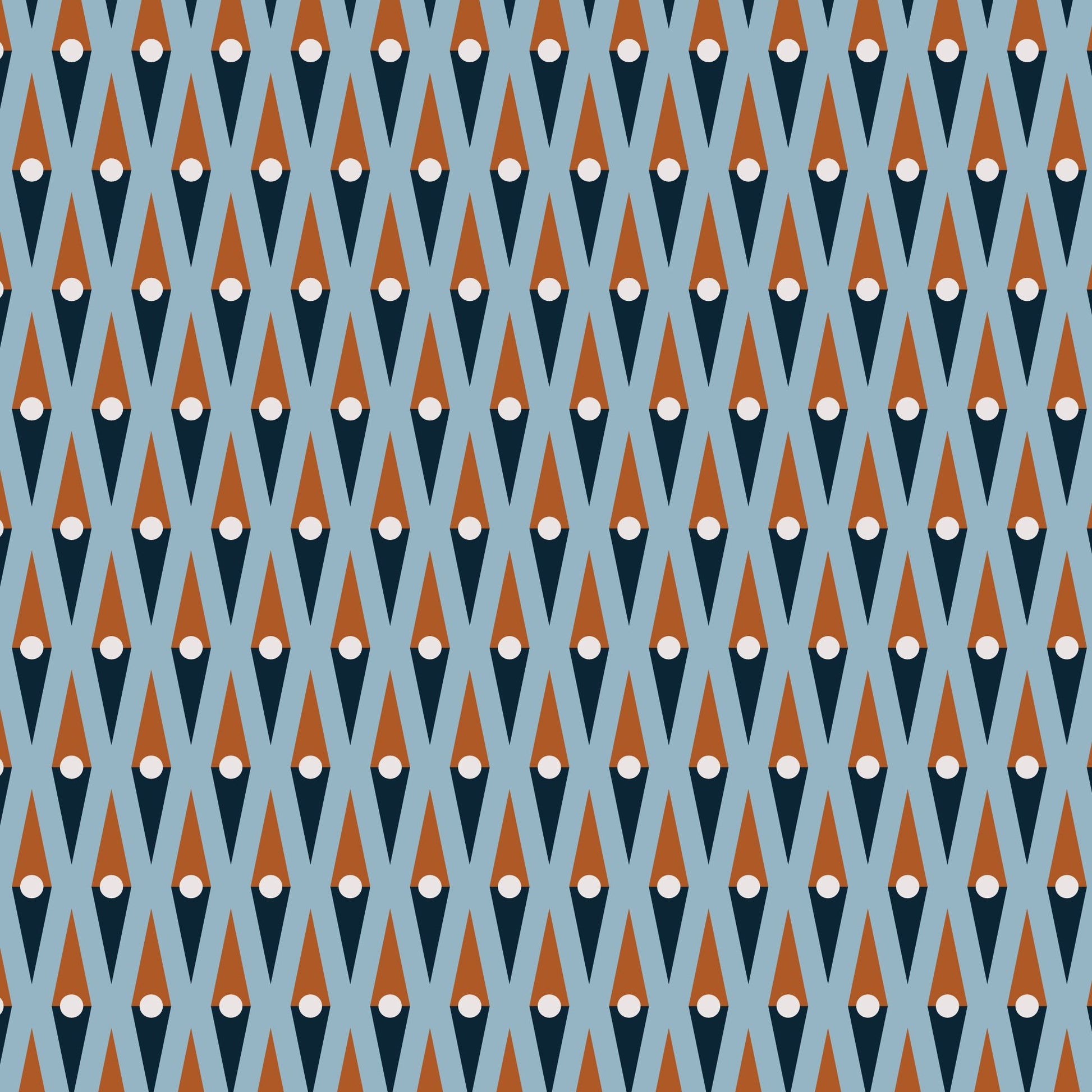 Head North - Blue - Backwoods and Boots - Softly Studio - Cloud 9 Fabrics - Poplin - Simplifi Fabric