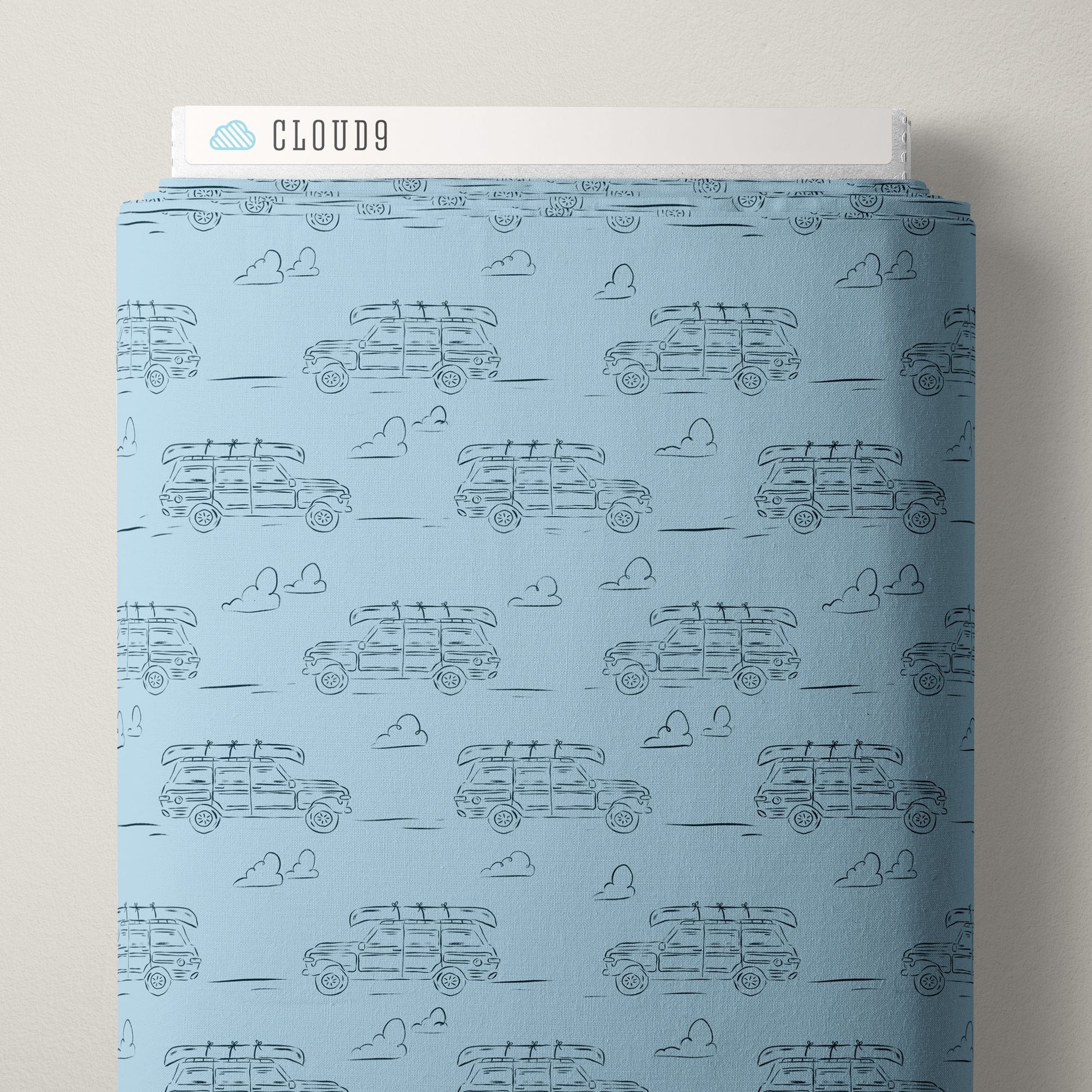 Headed for Adventure - Blue - Camp Canine - Krissy Mast - Cloud 9 Fabrics - Poplin - Simplifi Fabric