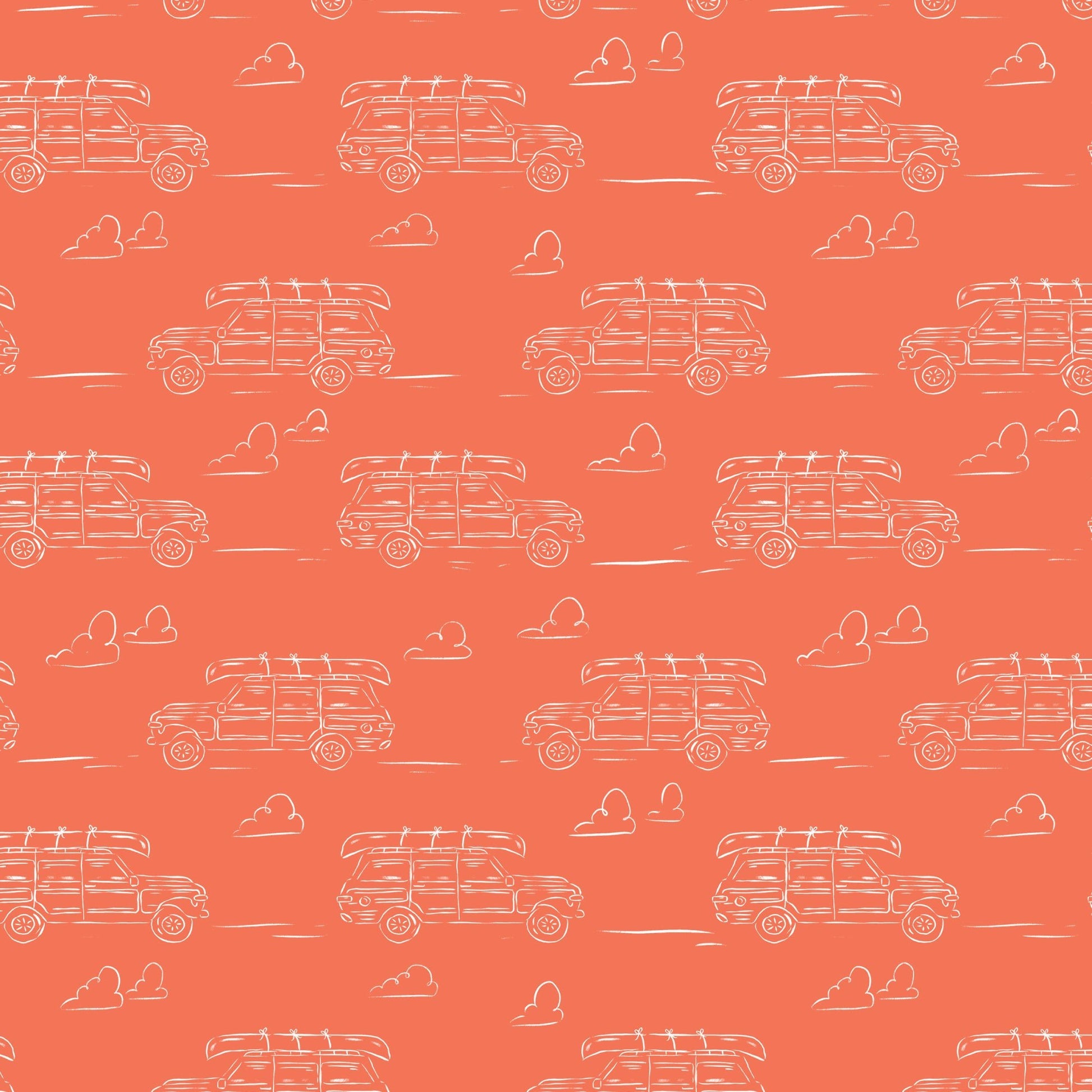 Headed for Adventure - Red - Camp Canine - Krissy Mast - Cloud 9 Fabrics - Poplin - Simplifi Fabric