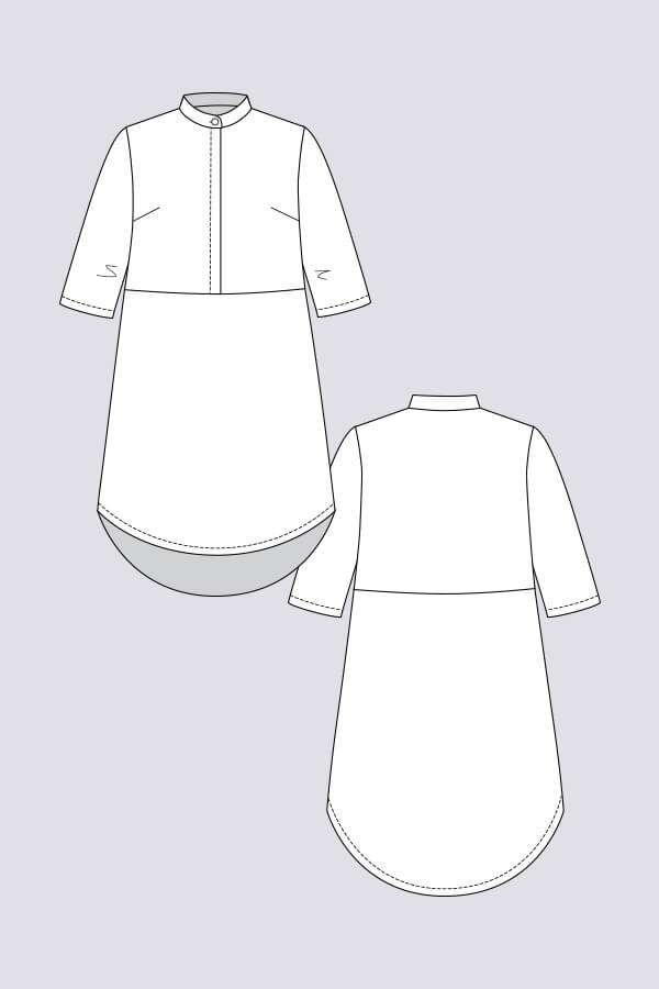 Helmi Tunic Dress + Trench Blouse - Named Clothing - Sewing Pattern - Simplifi Fabric