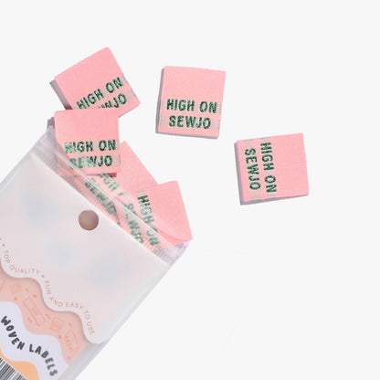 "HIGH ON SEW - JO" Woven Label Pack - Kylie And The Machine - Simplifi Fabric