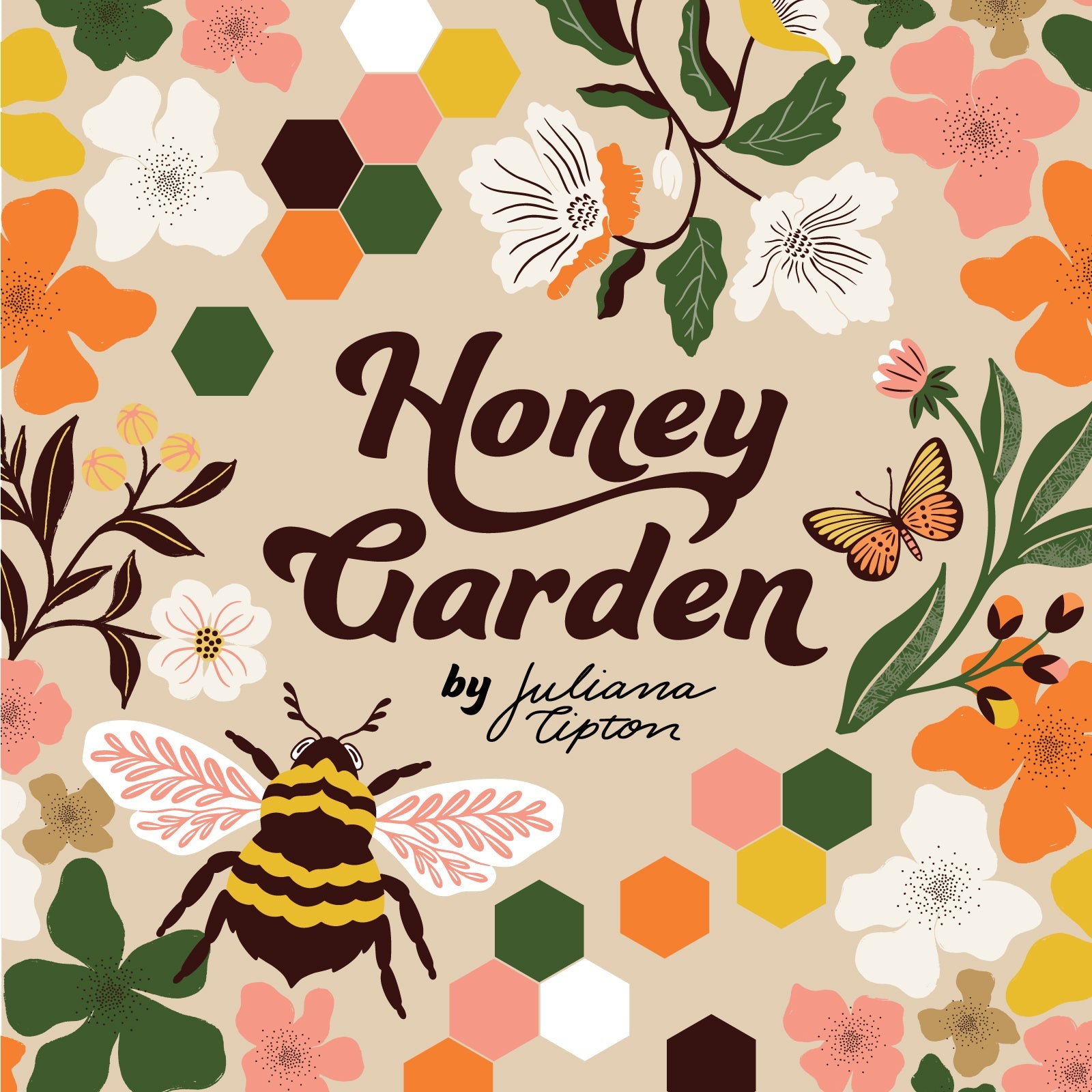 Honeycomb - Honey Garden - Juliana Tipton - Cloud 9 Fabrics - Poplin - Simplifi Fabric