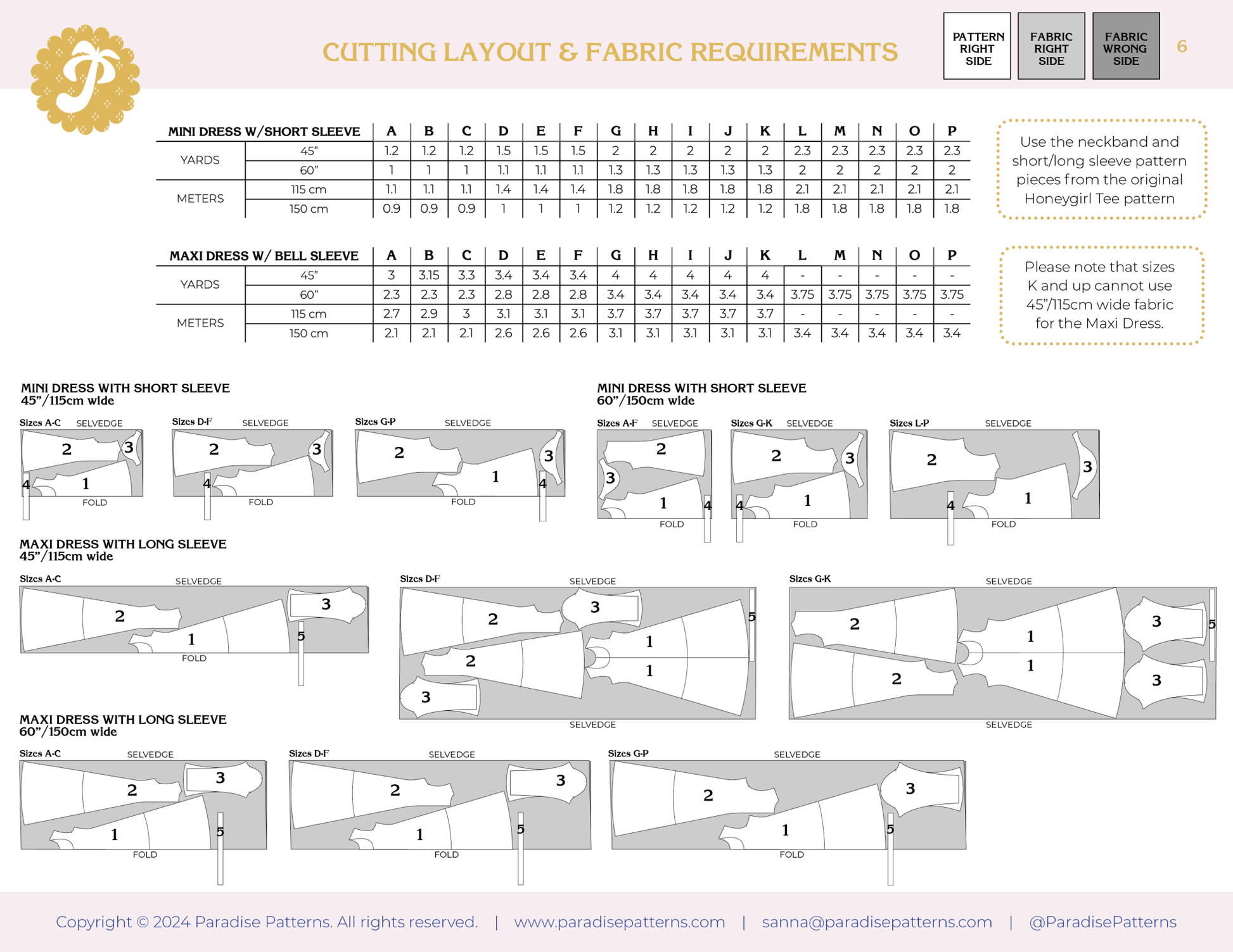 Honeygirl Dress Expansion PDF Pattern - Paradise Patterns - Simplifi Fabric