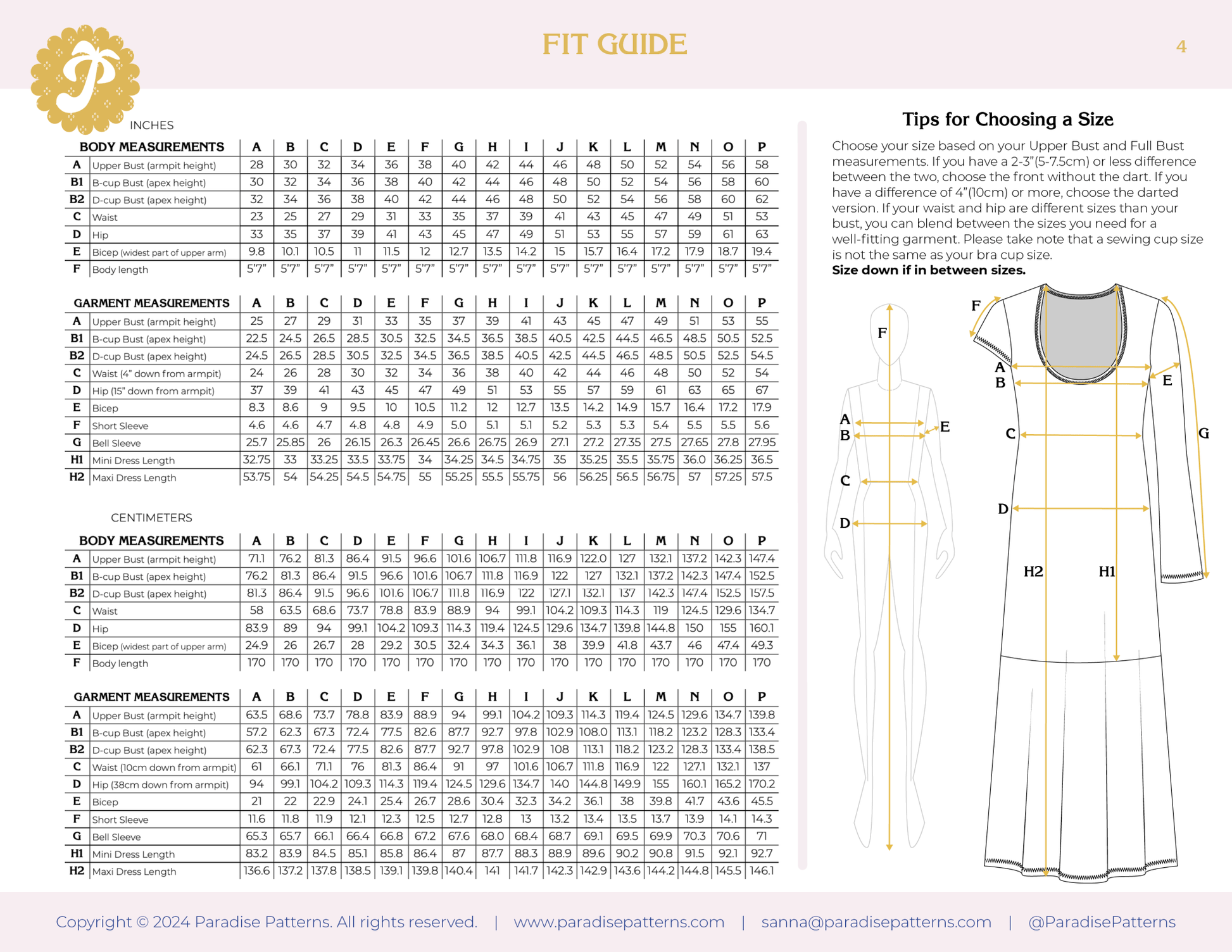 Honeygirl Dress Expansion PDF Pattern - Paradise Patterns - Simplifi Fabric