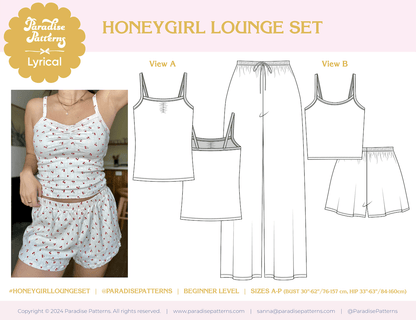 Honeygirl Lounge Set PDF Pattern - Paradise Patterns - Simplifi Fabric