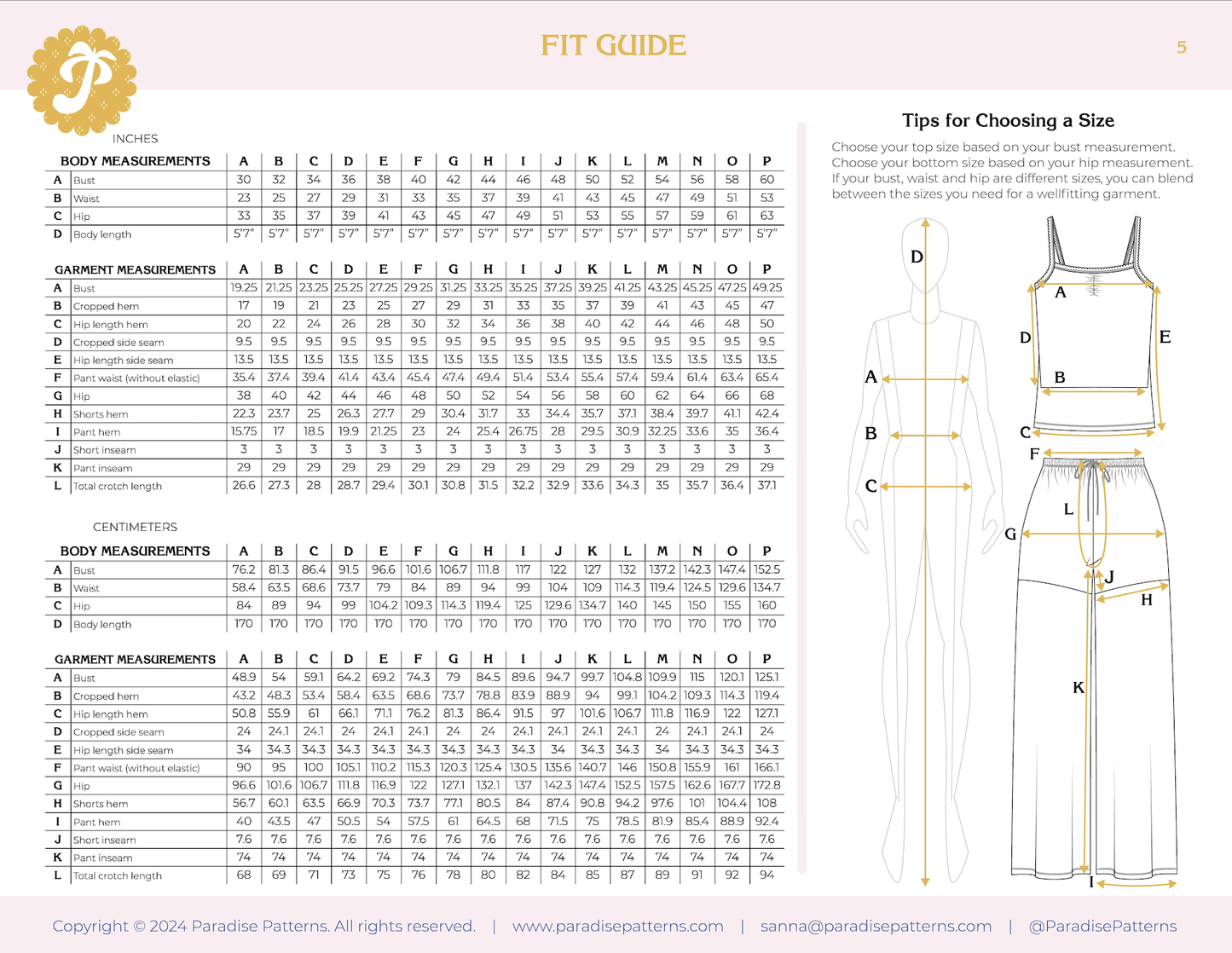 Honeygirl Lounge Set PDF Pattern - Paradise Patterns - Simplifi Fabric