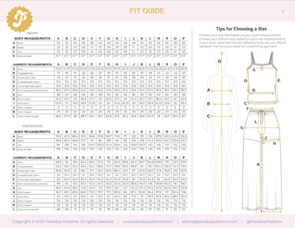 Honeygirl Lounge Set PDF Pattern - Paradise Patterns - Simplifi Fabric