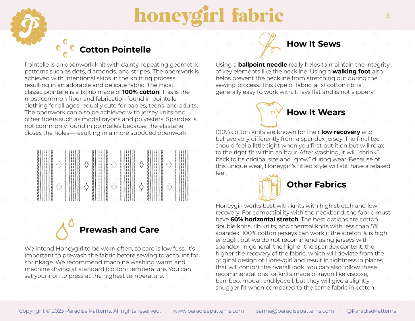 Honeygirl Tee PDF Pattern - Paradise Patterns - Simplifi Fabric