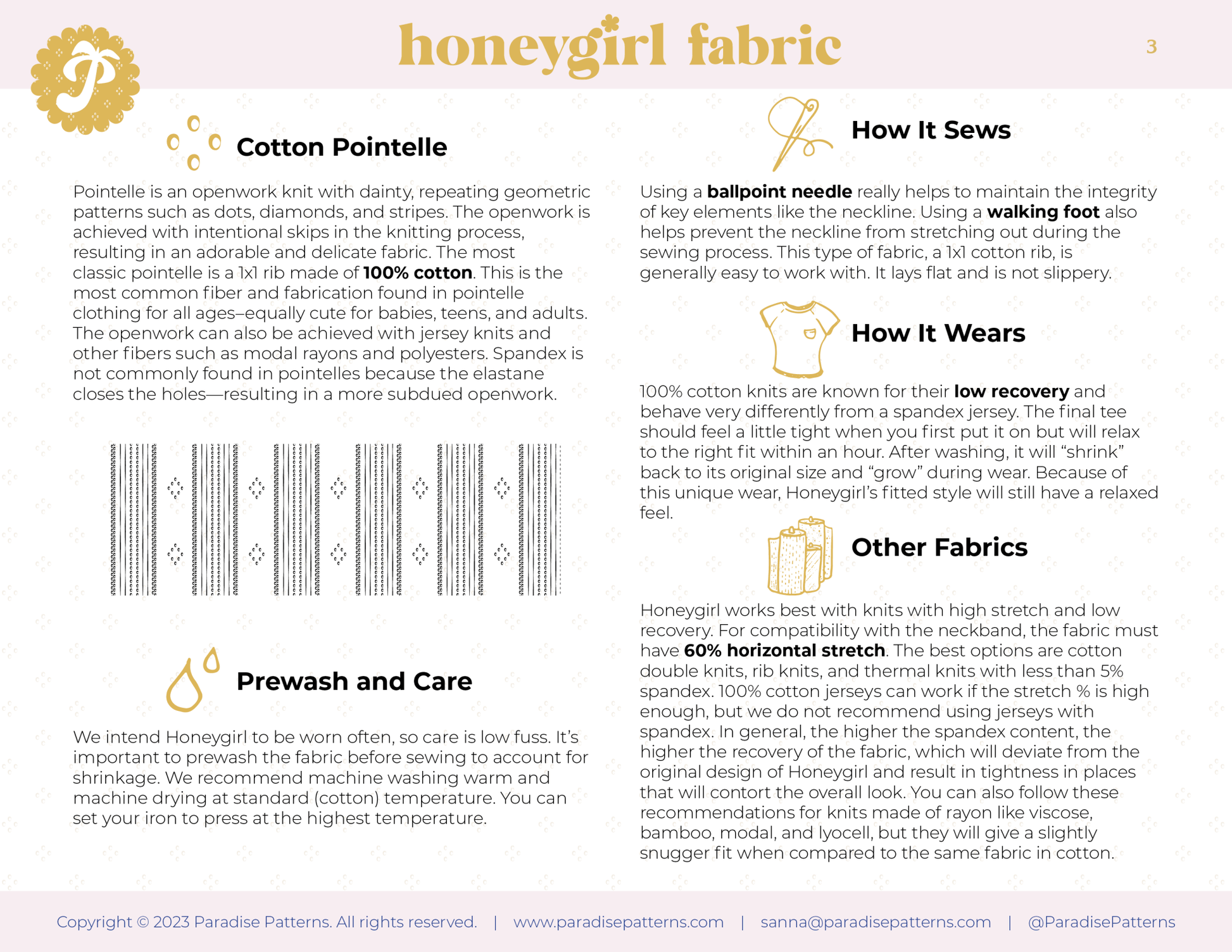 Honeygirl Tee PDF Pattern - Paradise Patterns - Simplifi Fabric