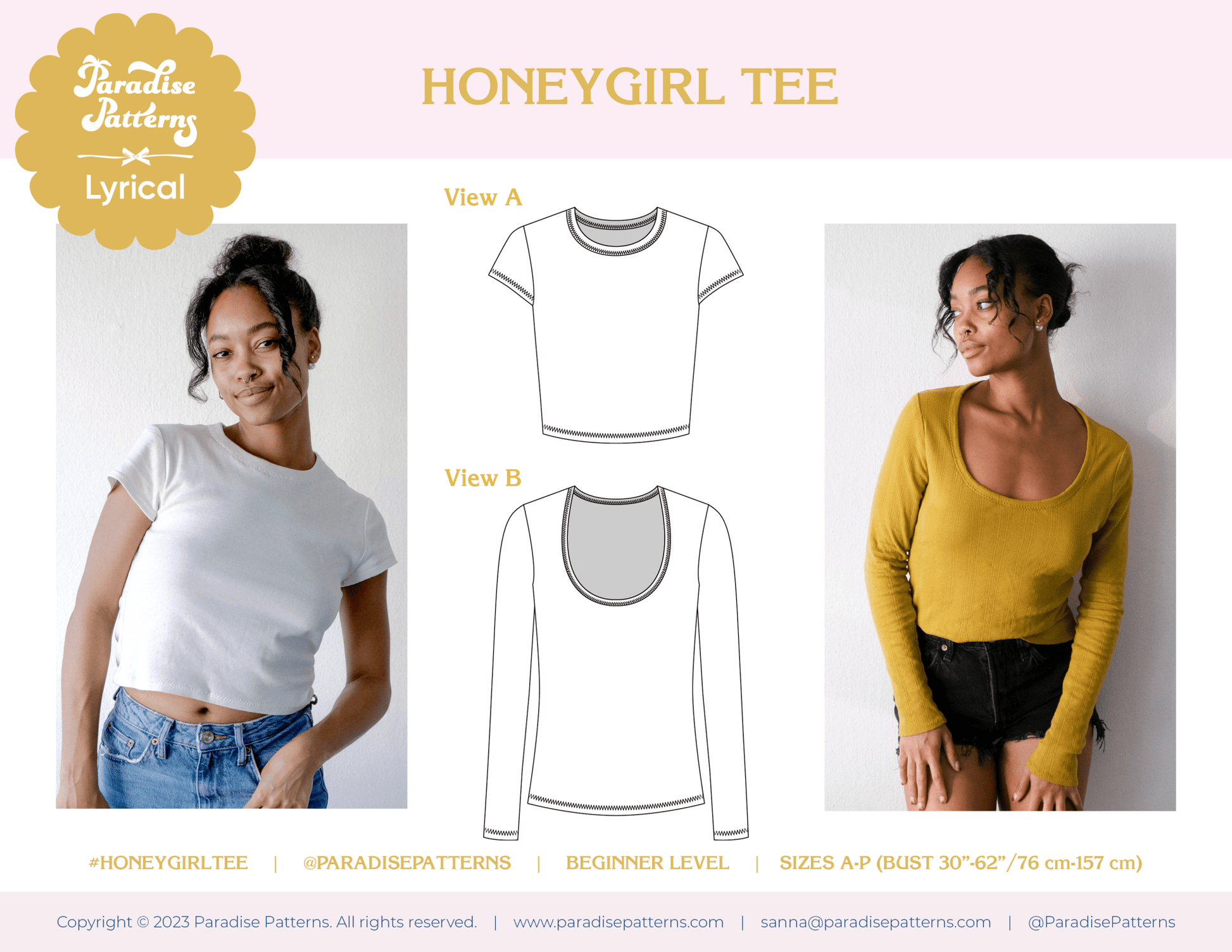 Honeygirl Tee PDF Pattern - Paradise Patterns - Simplifi Fabric