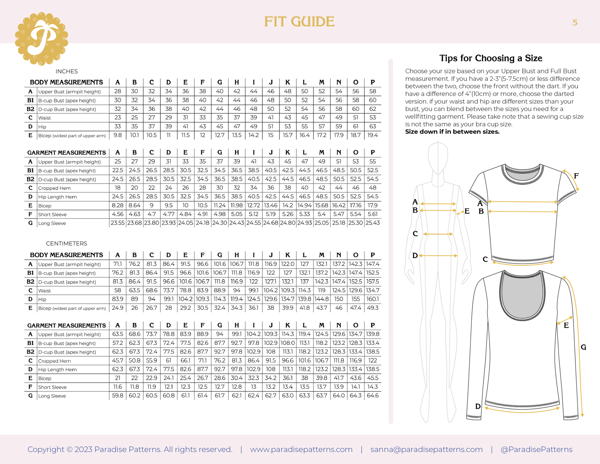 Honeygirl Tee PDF Pattern - Paradise Patterns - Simplifi Fabric