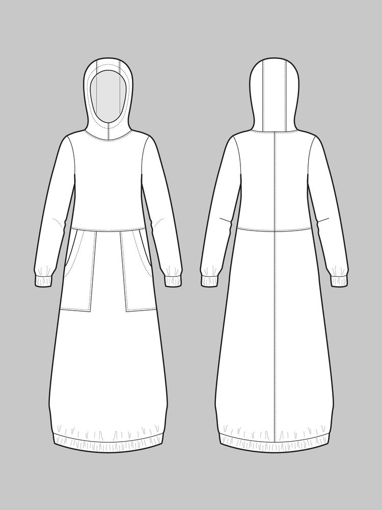 Hoodie Dress Pattern - The Assembly Line - Simplifi Fabric