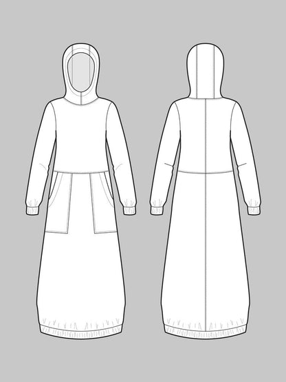 Hoodie Dress Pattern - The Assembly Line - Simplifi Fabric