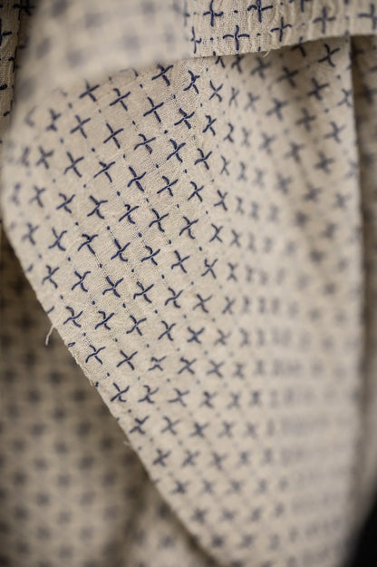 Hope Blues Cross Stitch Indian Cotton - Merchant & Mills - Simplifi Fabric