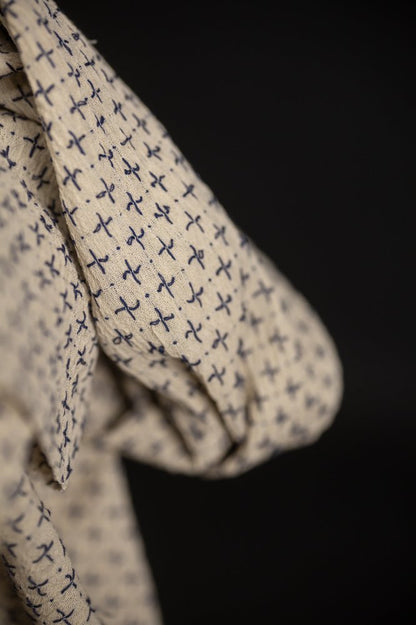 Hope Blues Cross Stitch Indian Cotton - Merchant & Mills - Simplifi Fabric