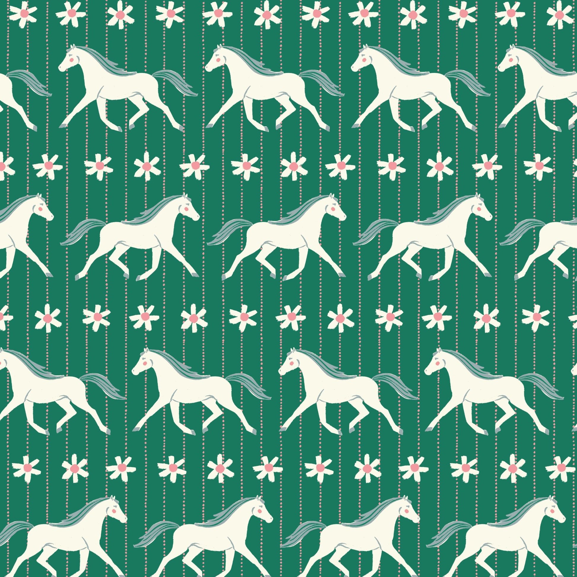 Howdy - Green - Happy Homestead - Samantha Johnson - Cloud 9 Fabrics - Poplin - Simplifi Fabric