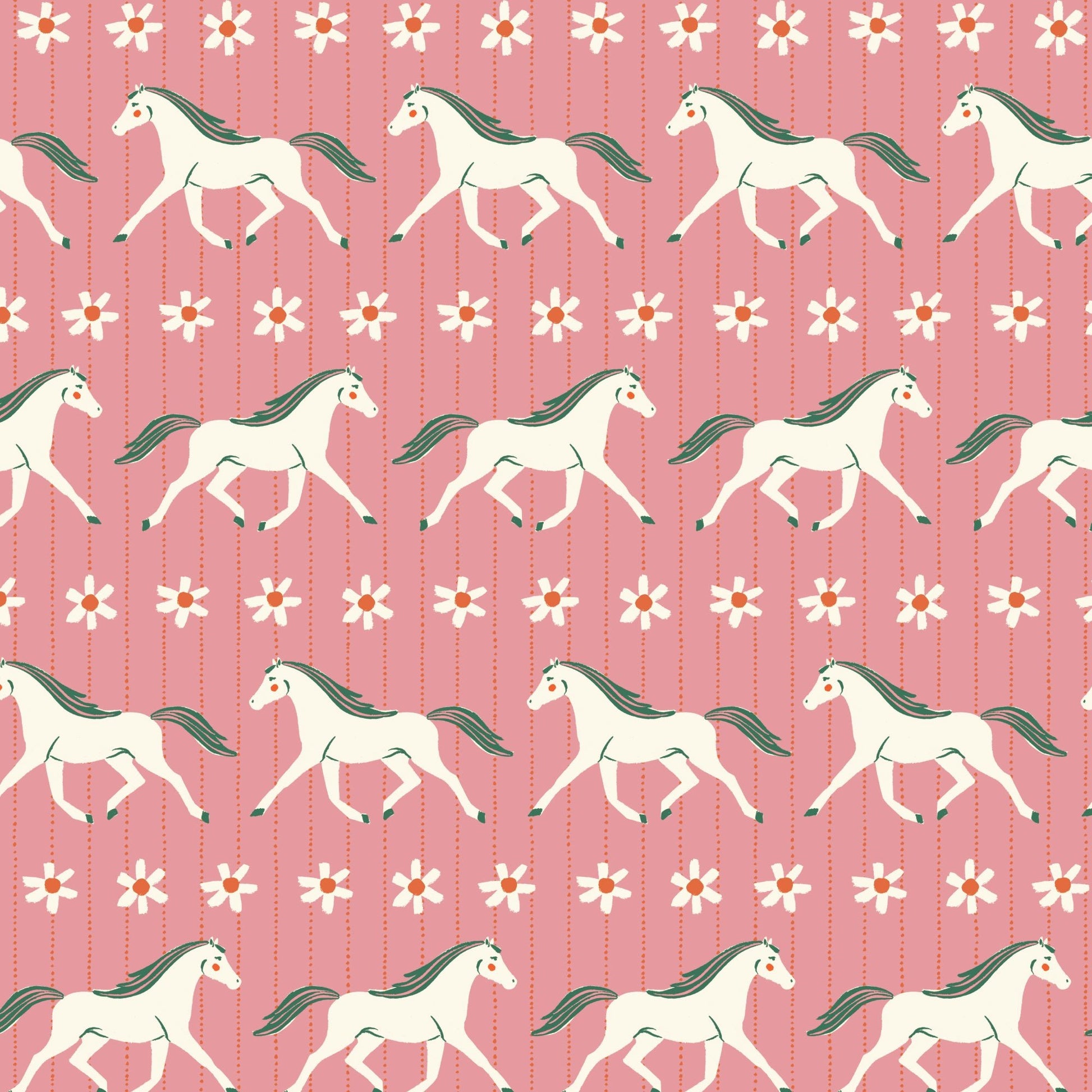 Howdy - Pink - Happy Homestead - Samantha Johnson - Cloud 9 Fabrics - Poplin - Simplifi Fabric